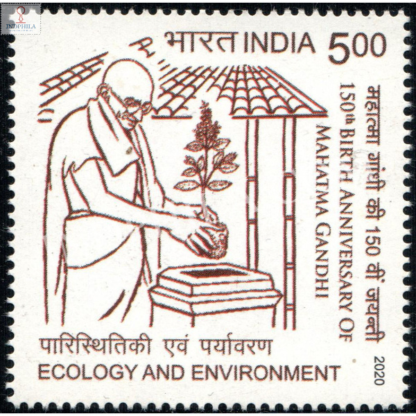 India 2020 150th Anniversary Of Mahatma Gandhi Ecology & Environment Mnh Single Stamp