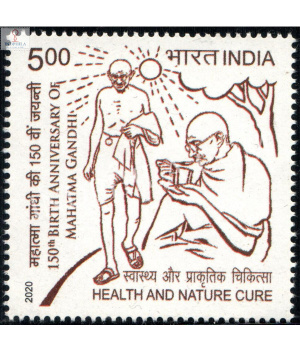 India 2020 150th Anniversary Of Mahatma Gandhi Health & Nature Cure Mnh Single Stamp