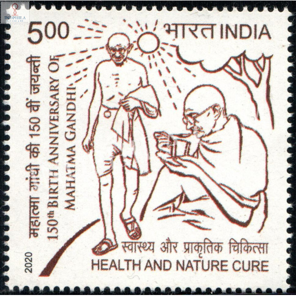 India 2020 150th Anniversary Of Mahatma Gandhi Health & Nature Cure Mnh Single Stamp