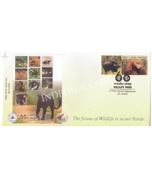 India 2020 Special Cover Of 66th Wildlife Week With My Stamp Bangalore