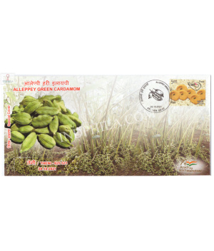 India 2021 Gi Tag Special Cover Of Alleppey Green Cardamom Was Released On 28th October 2021 Theni Tamilnadu