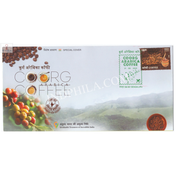 India 2021 Gi Tag Special Cover Of Coorg Arabica Coffee Was Released On 31st August 2021 Bengaluru Karnataka