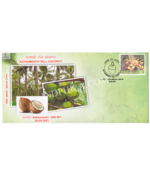 India 2021 Gi Tag Special Cover Of Eathomozhy Tall Coconut Unususal Cover With Embosed Was Released On 26th August 2021 Eathomozhi Tamilnadu