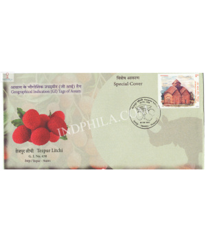 India 2021 Gi Tag Special Cover Of Tezpur Litchi Was Released On 26th August 2021 Assam