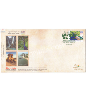 India 2021 Special Cover Of World Tourism Day From Bangalore Karnataka Rs 25 Stamp