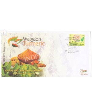 India 2022 Gi Tag Special Cover Of Waigaon Turmeric Was Released On 7th July 2022 Wardha Maharashtra