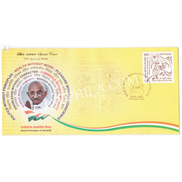 India 2024 Mahatma Gandhi Special Cover Of Social Principles Of Gandhiji