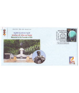 India 2024 Special Cover Of Memorial To The Founder Of Iisc Indian Institute Of Science Karnapex 2024 Bangalore