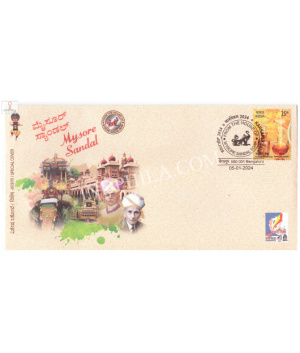 India 2024 Special Cover Of Mysore Sandal Soap Karnapex 2024 Bangalore