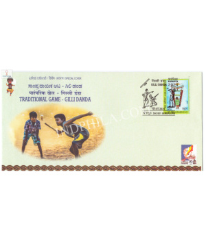 India 2024 Special Cover Of Traditional Game Gilli Danda Karnapex 2024 Bangalore