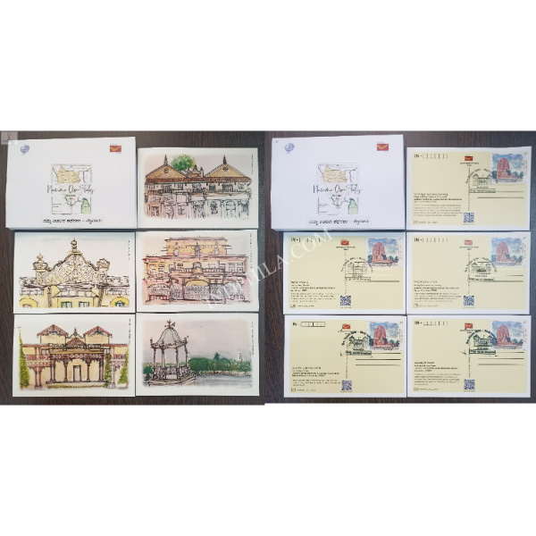 Namma Oora Tales Set Of 5 Picture Post Cards With Cancellation