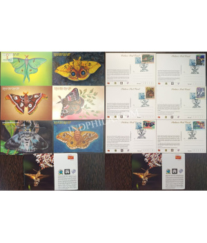 National Moth Week 2024 Set Of 6 Cancelled Post Card