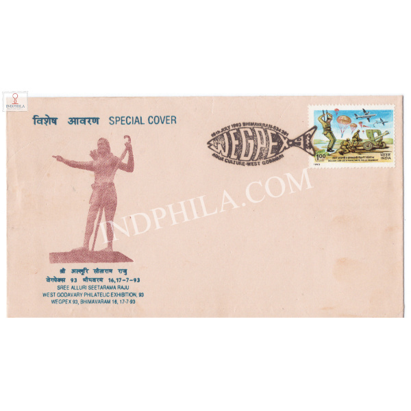 India 1993 Special Cover Of Wegpex Shree Alluri Seetarama Raju 1993 Godavari