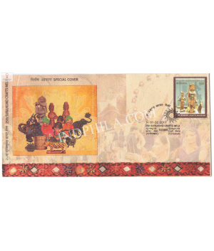 India 2011 Special Cover Of Surajkund Crafts Mela Unususal Cover With Hand Made Paper 2011 Faridabad