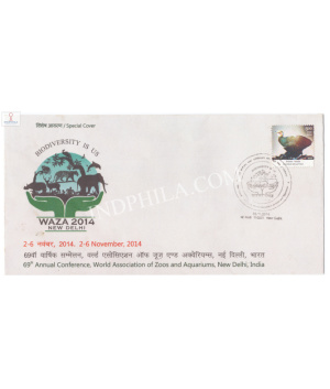 India 2014 Special Cover Of 69th Annual Conference World Association Of Zoo And Aquariums 2014 New Delhi