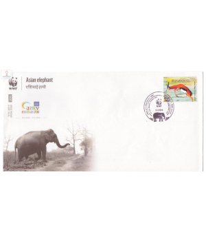 India 2015 Special Cover Of Asian Elephant Wwf 2015 New Delhi