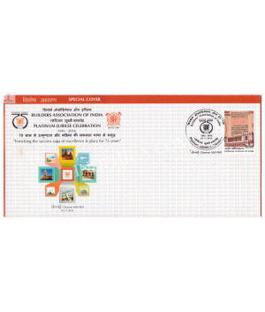 India 2016 Special Cover Of Platinum Jubilee Celebration Of Builders Association Of India 2016 Chennai