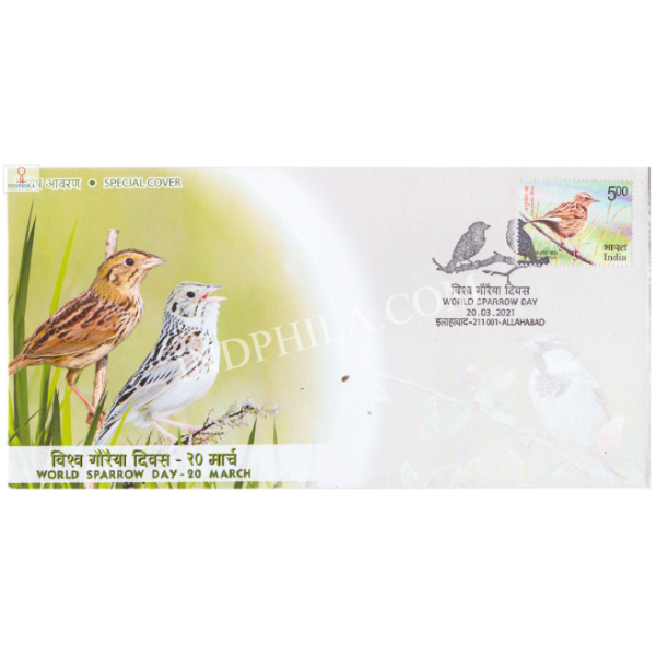 India 2021 Special Cover Of World Sparrow Day 2021