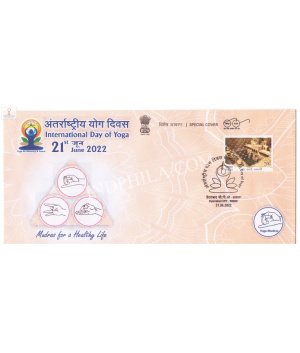 India 2022 Special Cover Of International Day Of Yoga 2022 Hyderabad