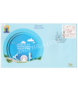 India 2022 Special Cover Of International Day Of Yoga 2022 Kolkata