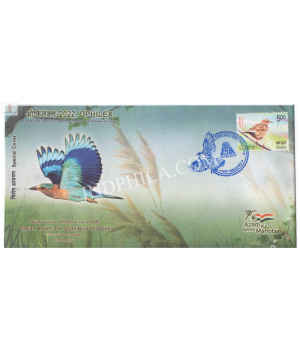 India 2022 Special Cover Of Ophilex Indian Roller The State Bird Of Odisha 2022 Cuttack