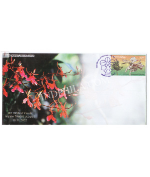 India 2022 Special Cover Of State Flower Of Mizoram Red Vanda 2022 Aizawl