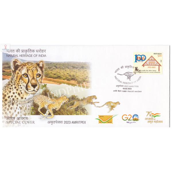 India 2023 Special Cover Of Amritpex 2023 Natural Heritage Of India