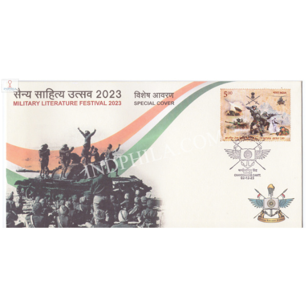 India 2023 Special Cover Of Military Literature Festival 2023