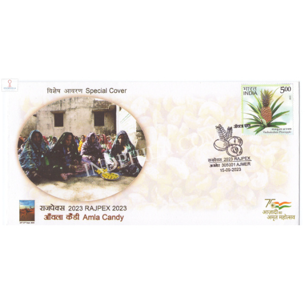 India 2023 Special Cover Of Rajpex 2023 Amla Candy Ajmer