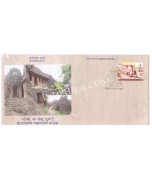 India 2023 Special Cover Of Rajpex 2023 Buddhist Caves Of Kolva Jaipur