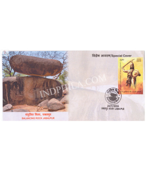 India 2024 Special Cover Of Balancing Rock Jabalpur 2024